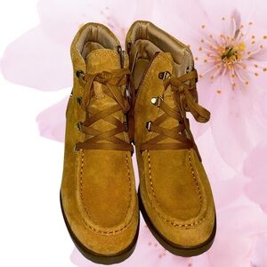 Giani Bernini Womens Bertey Suede Lace-Up Booties Memory Foam, brown/tan